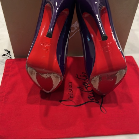 Christian Louboutin Rolando 120mm Patent Leather Violet/Purple size 39 - Picture 3 of 7